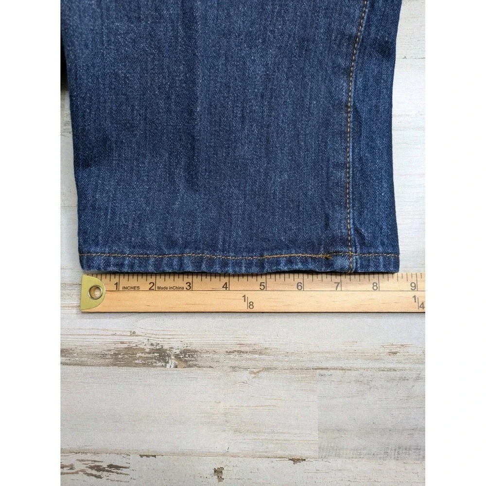 Levis 501 Jeans Mens 38x32 Blue Denim Original Fit Straight Button Fly Dark Wash